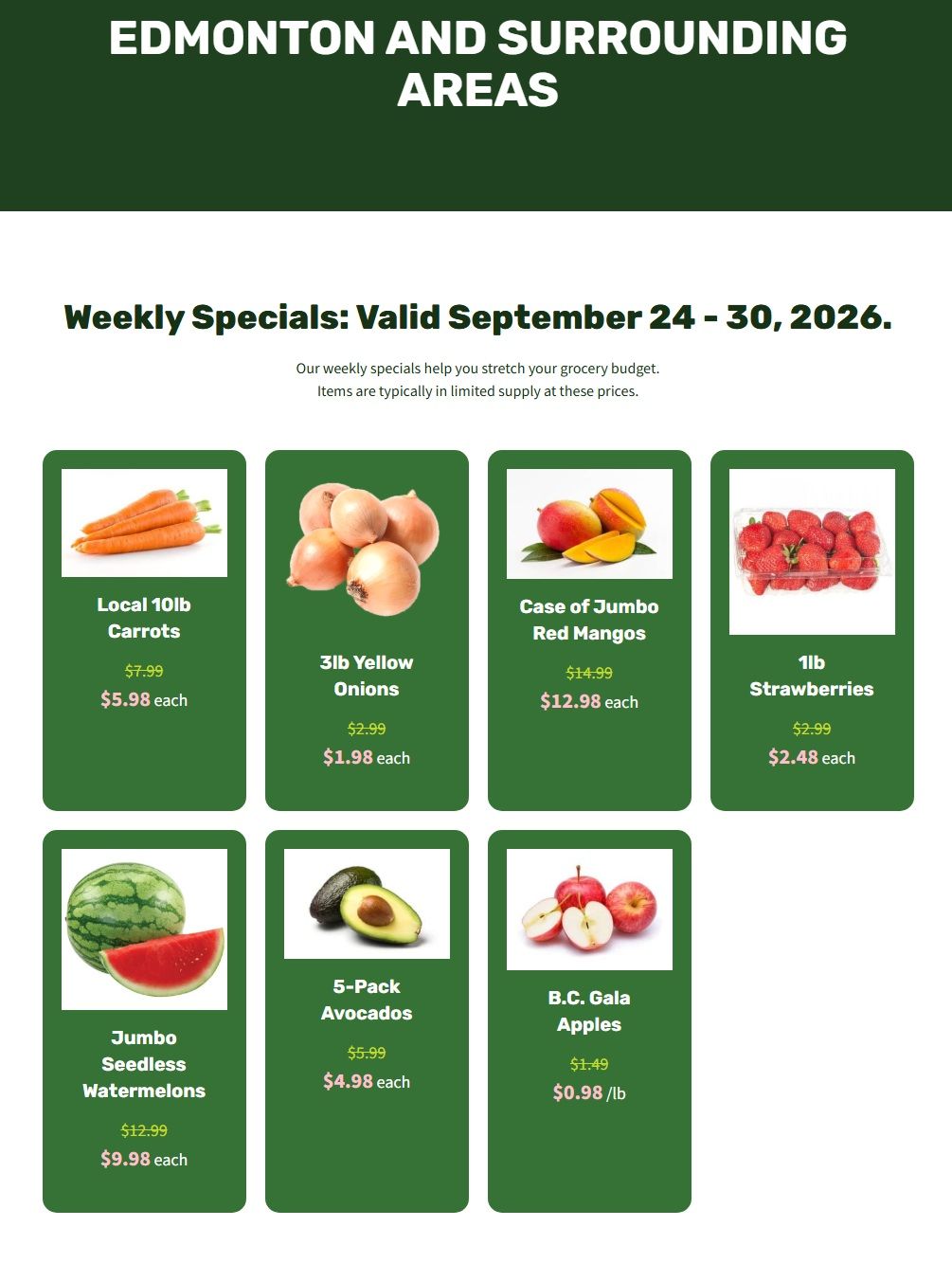 H&W Produce Flyer September 24 to 30
