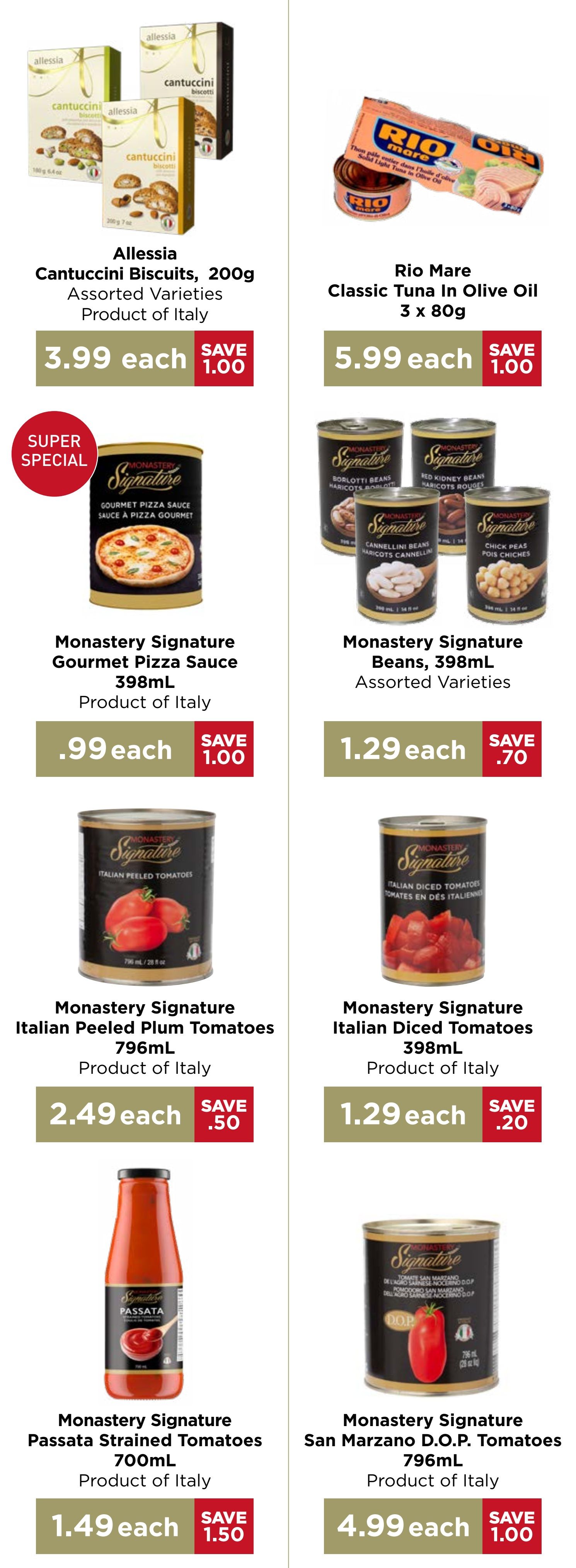 Monastery Bakery Flyer September 24 to October 7