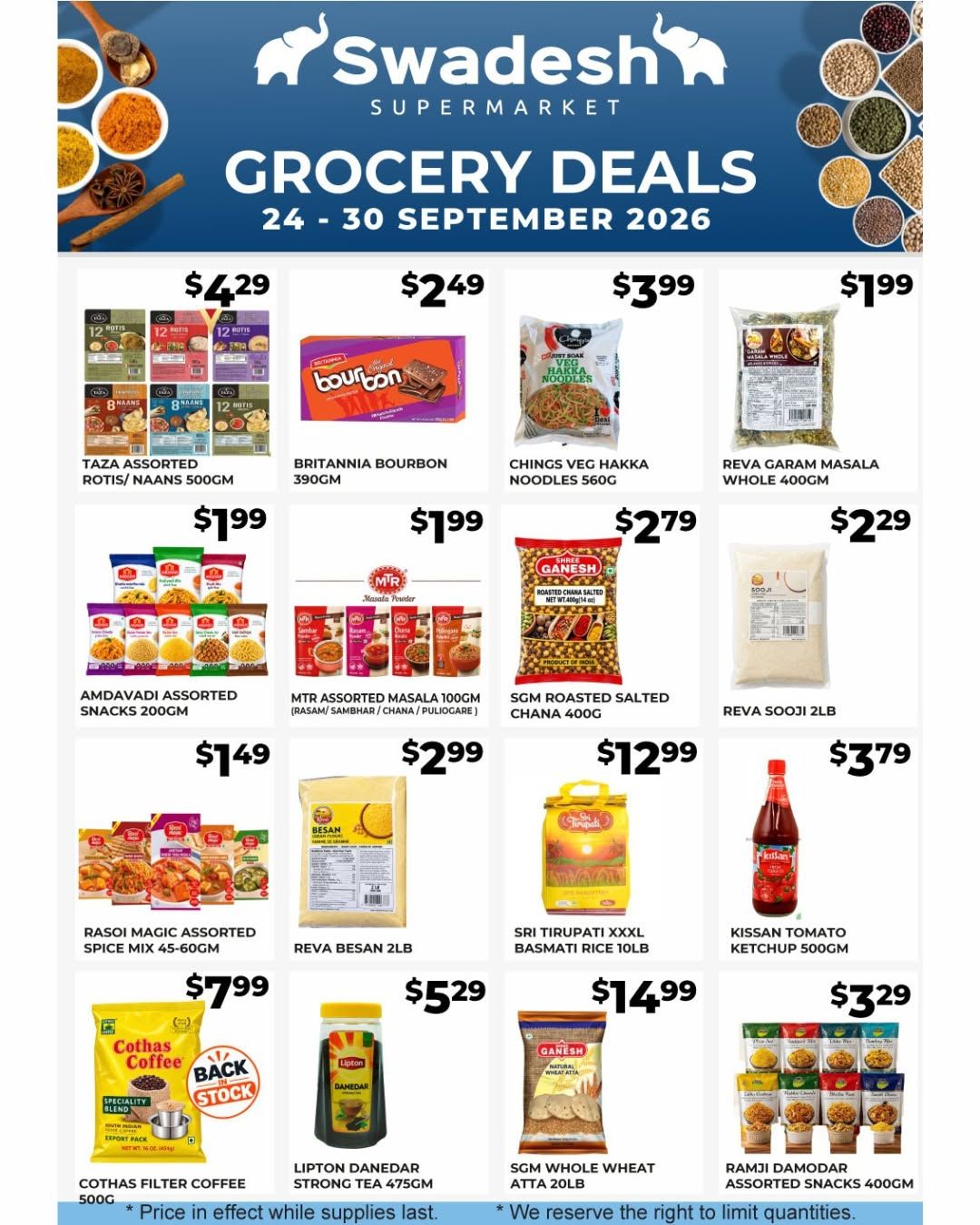 Swadesh Supermarket Flyer September 24 to 30