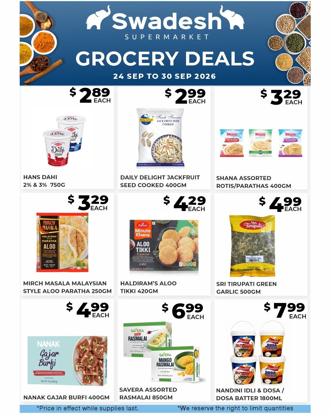 Swadesh Supermarket Flyer September 24 to 30