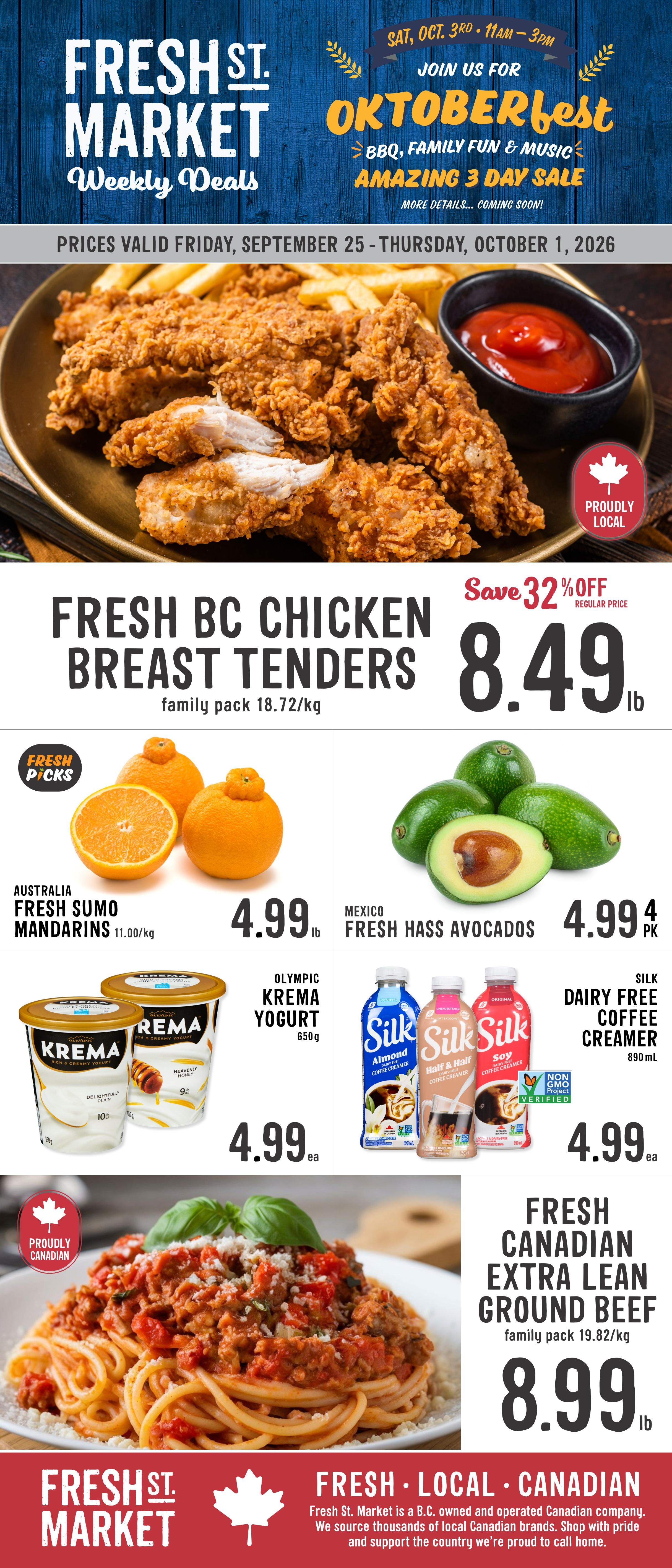 Fresh St. Market Flyer September 25 to October 1