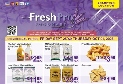 FreshPro Foodmart (Brampton) Flyer September 25 to October 1