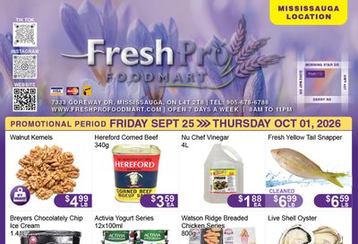 FreshPro Foodmart (Mississauga) Flyer September 25 to October 1