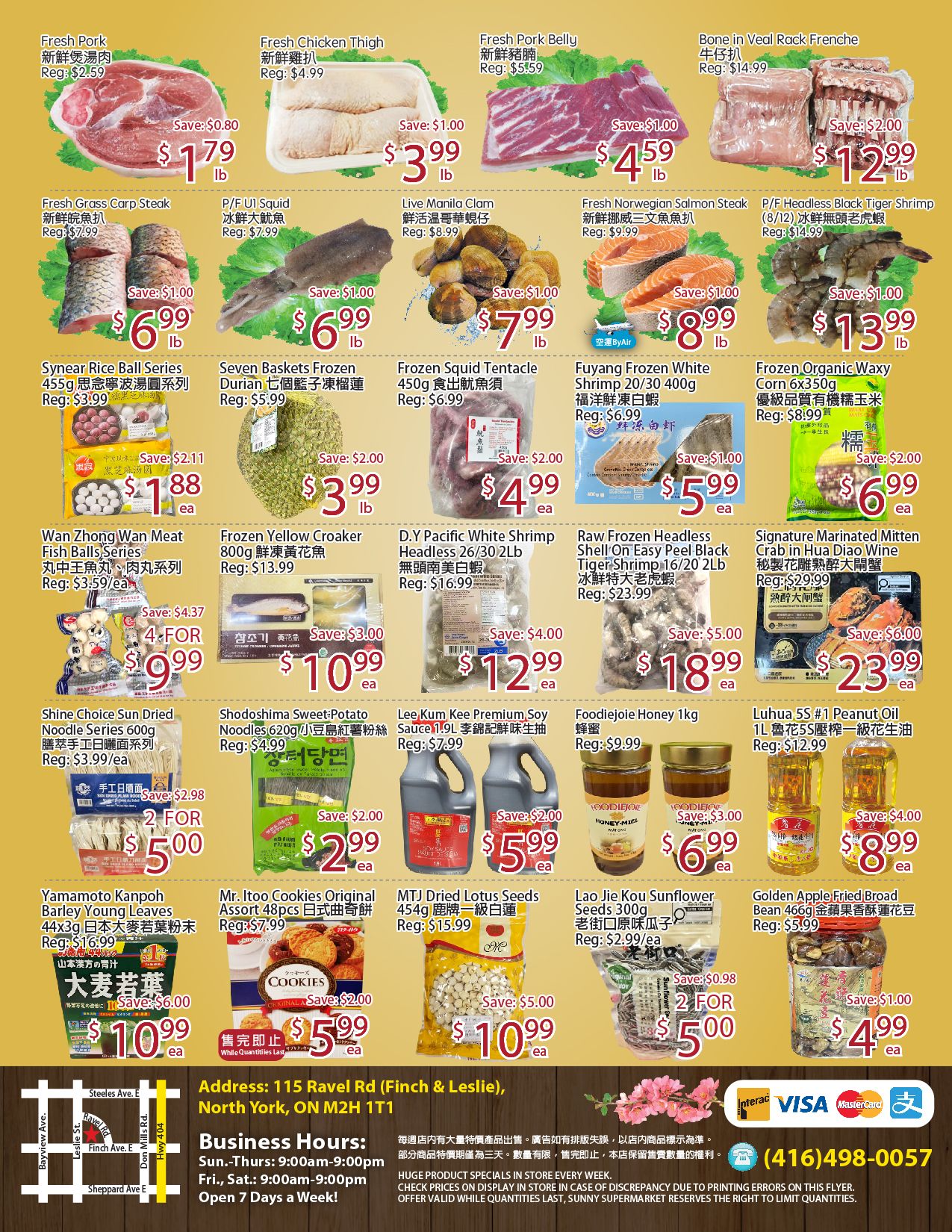 Sunny Supermarket (Leslie) Flyer September 25 to October 1