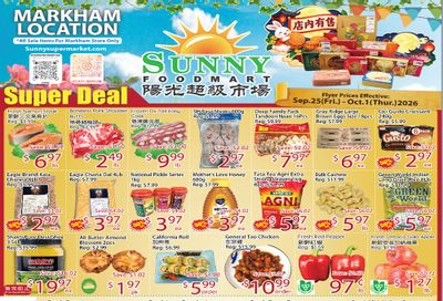 Sunny Foodmart (Markham) Flyer September 25 to October 1