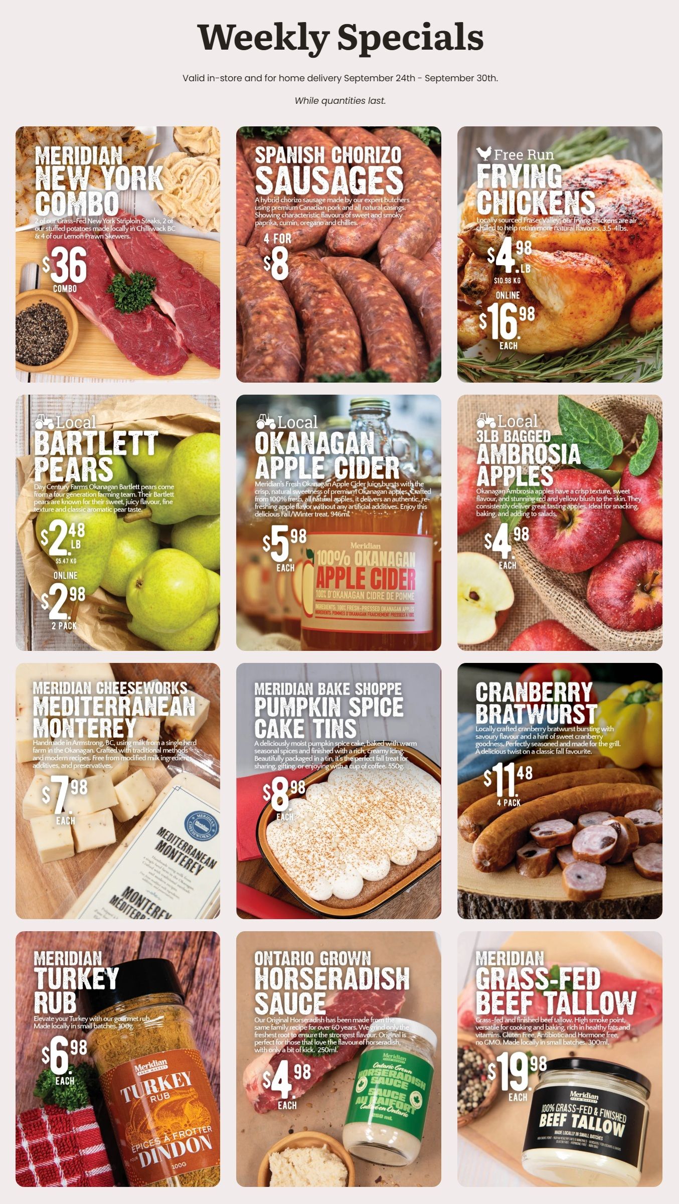 Meridian Farm Market Flyer September 24 to 30