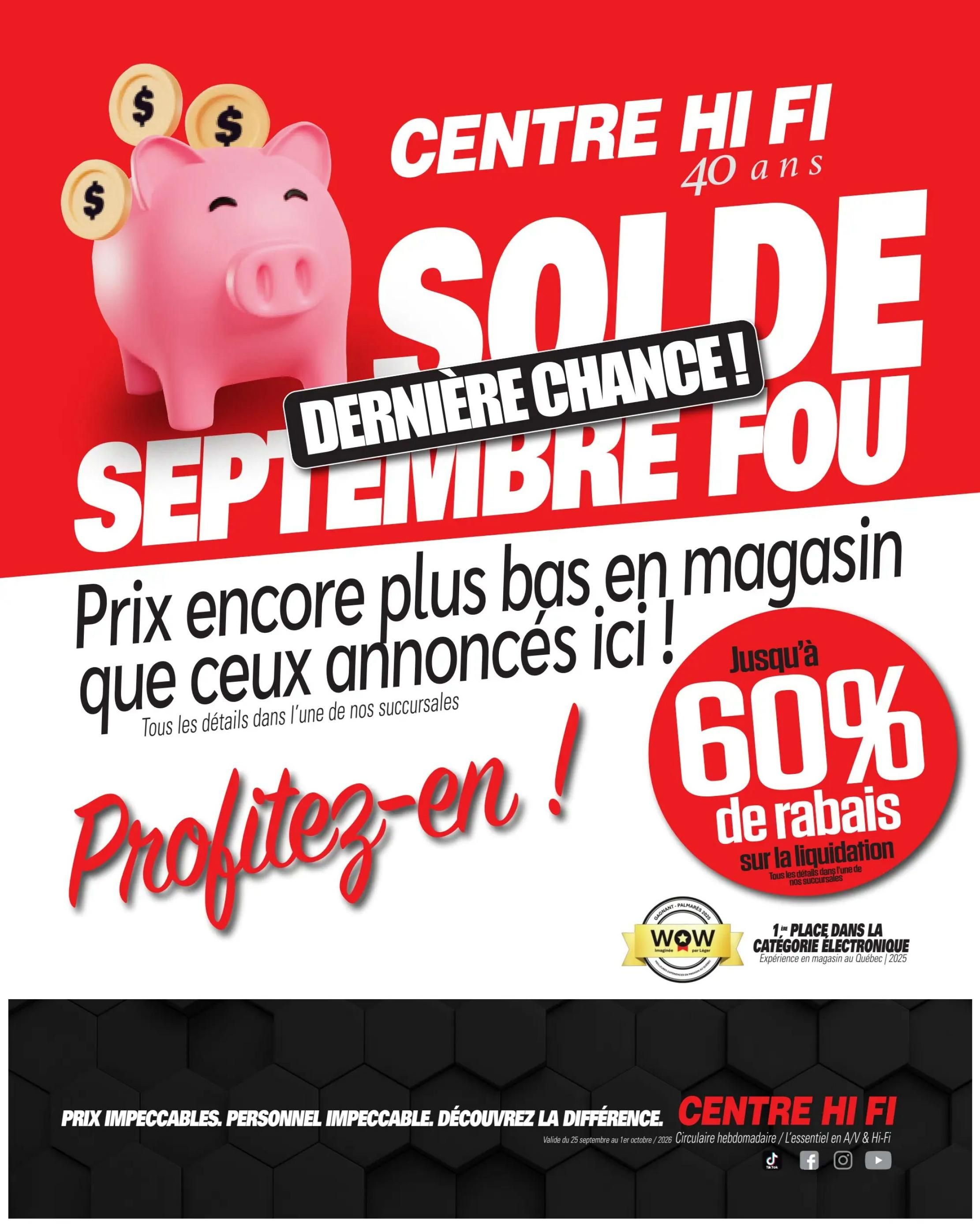 Centre Hi-Fi Flyer September 25 to October 1