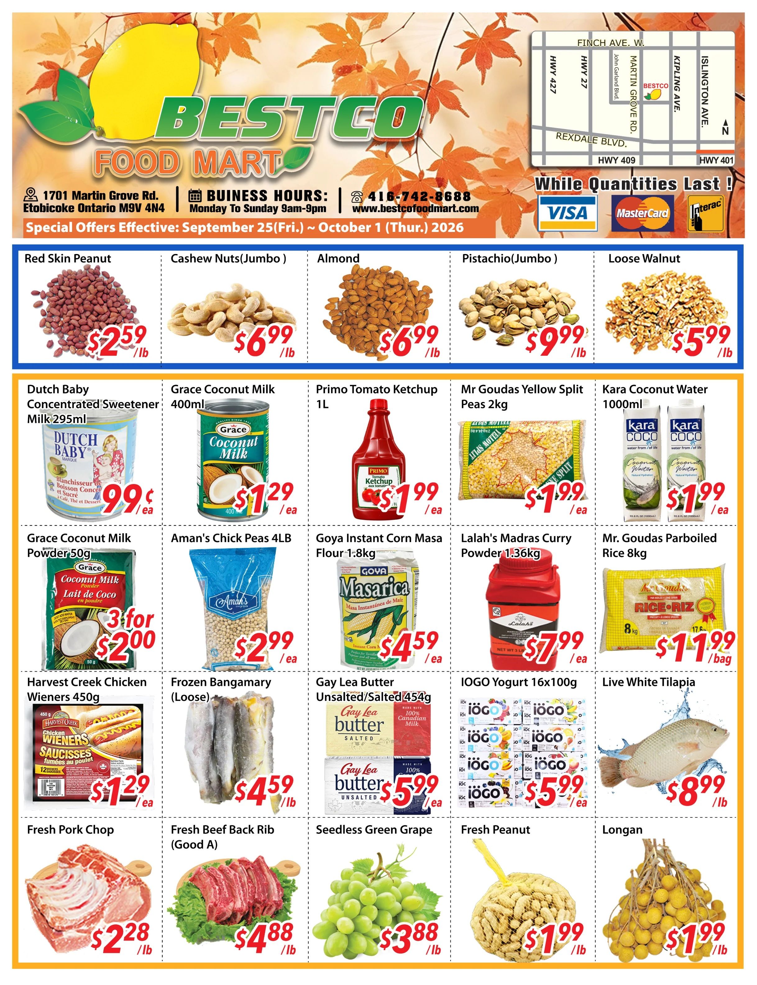 BestCo Food Mart (Etobicoke) Flyer September 25 to October 1
