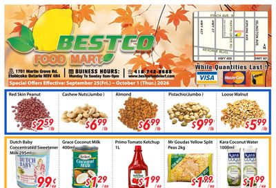 BestCo Food Mart (Etobicoke) Flyer September 25 to October 1