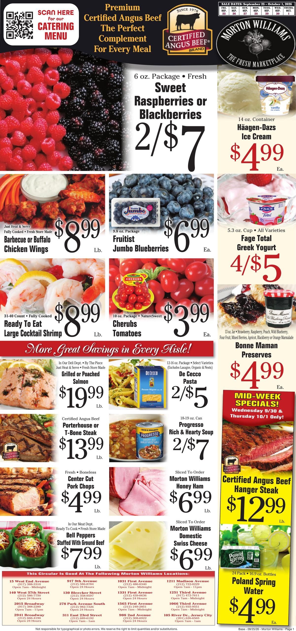 Morton Williams Supermarket (Jersey City Area, NJ) Weekly Ad September 25 - October 1, 2026