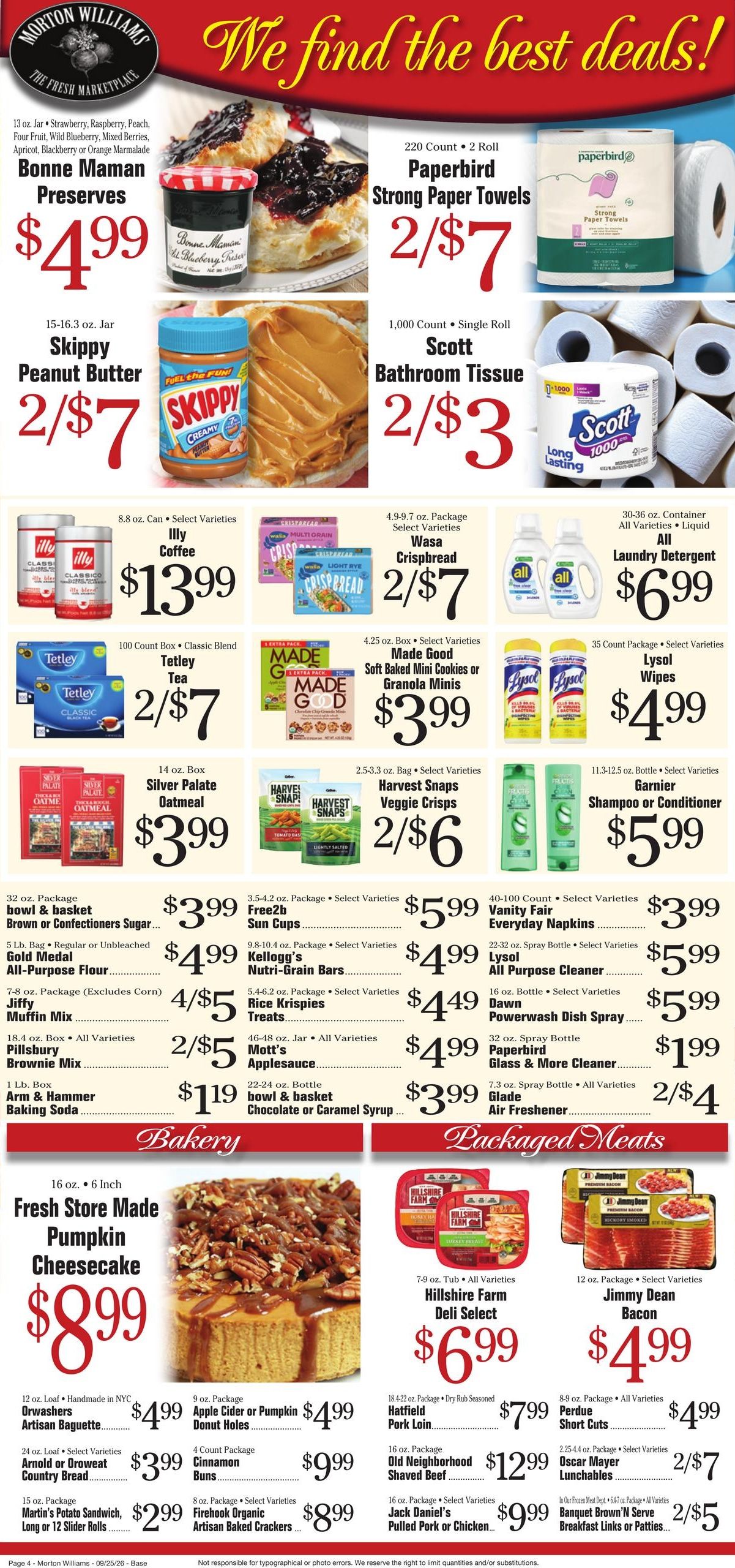 Morton Williams Supermarket (Jersey City Area, NJ) Weekly Ad September 25 - October 1, 2026