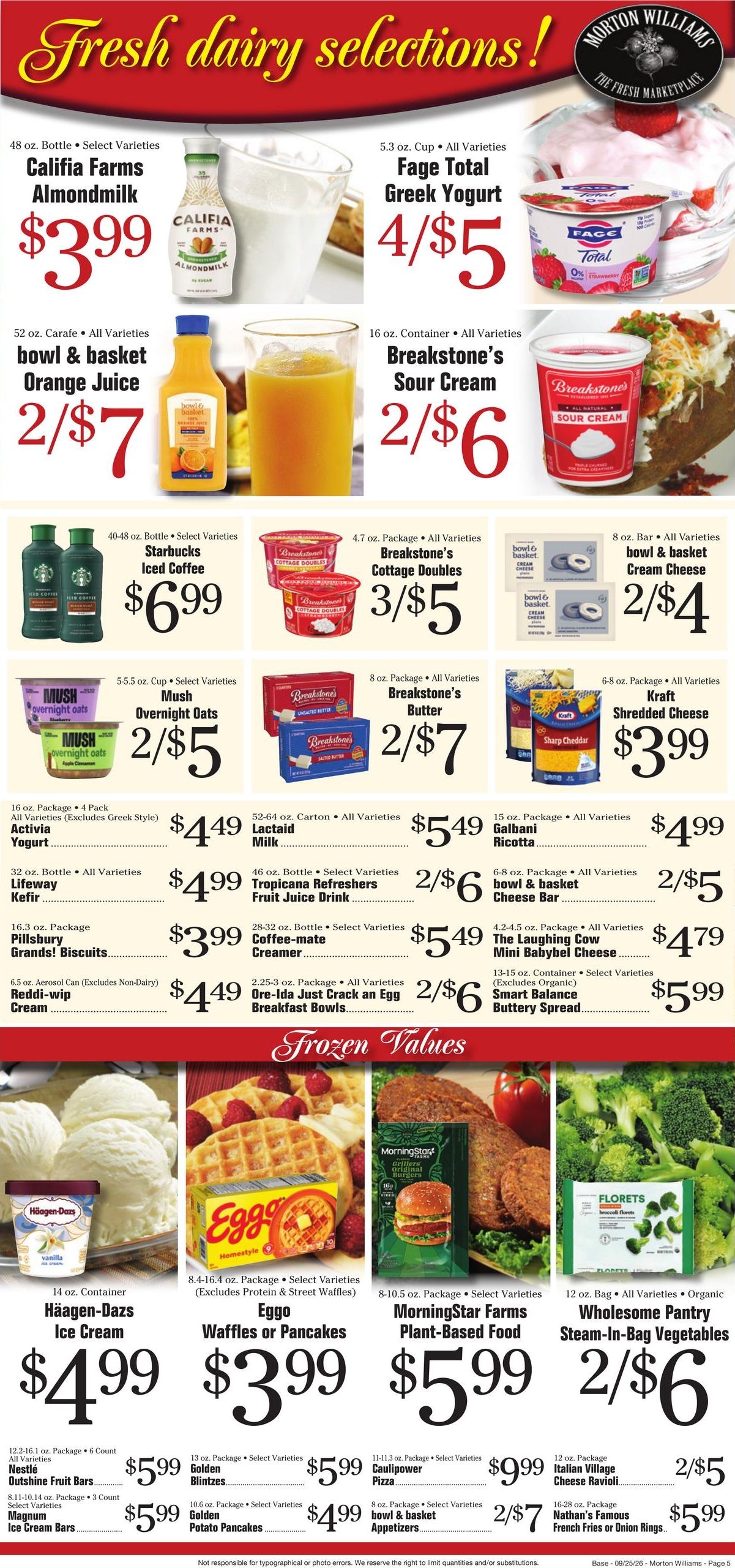 Morton Williams Supermarket (Jersey City Area, NJ) Weekly Ad September 25 - October 1, 2026