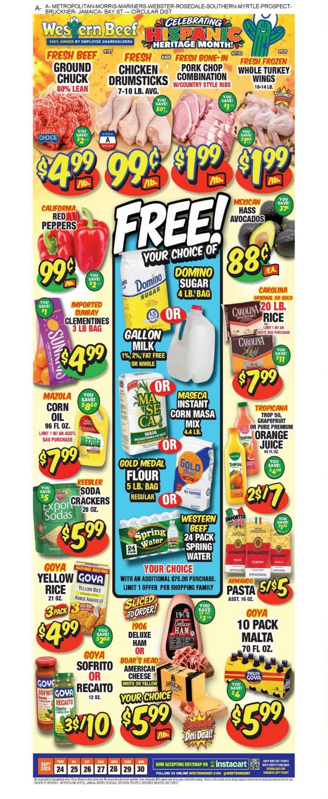 Western Beef (Elizabeth Area, NJ) Weekly Ad September 24 - 30, 2026