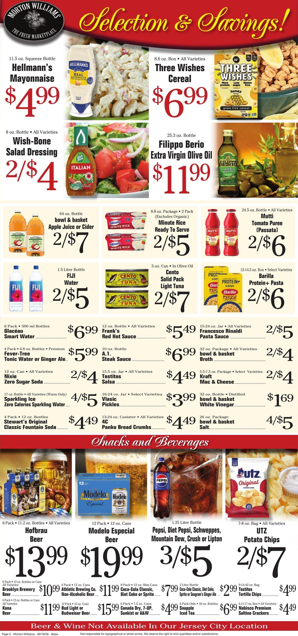 Morton Williams Supermarket (Yonkers Area, NY) Weekly Ad September 25 - October 1, 2026