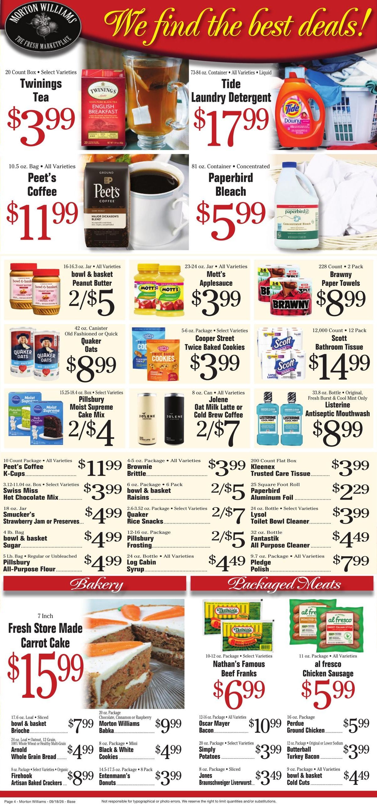 Morton Williams Supermarket (Yonkers Area, NY) Weekly Ad September 25 - October 1, 2026