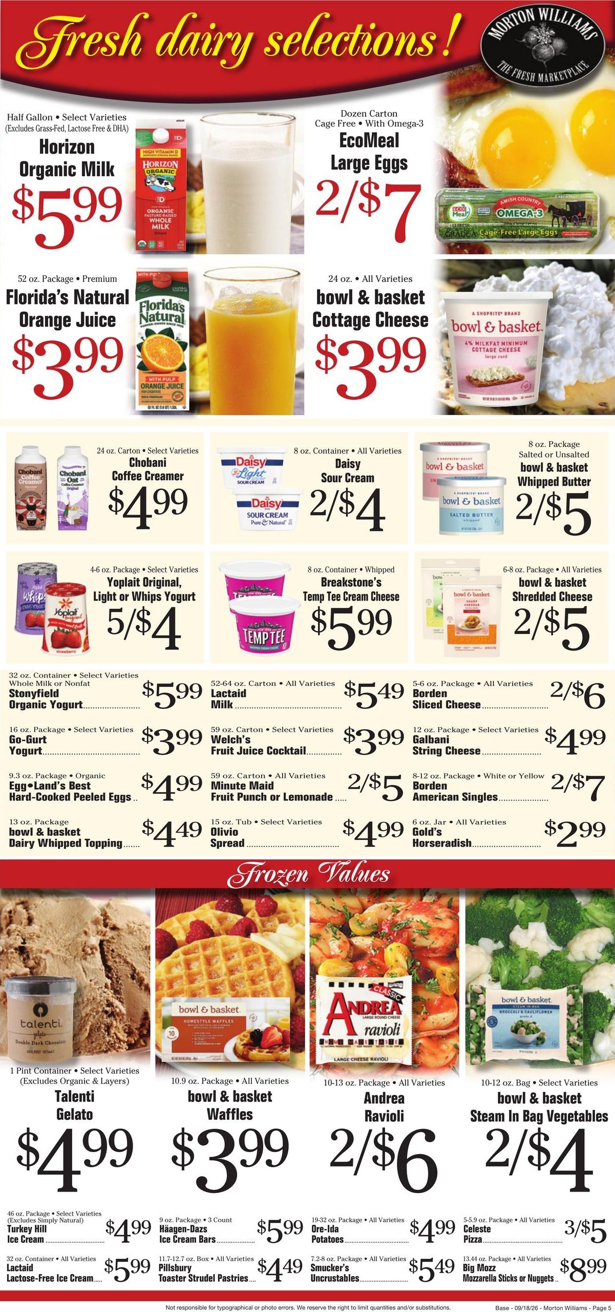 Morton Williams Supermarket (Yonkers Area, NY) Weekly Ad September 25 - October 1, 2026