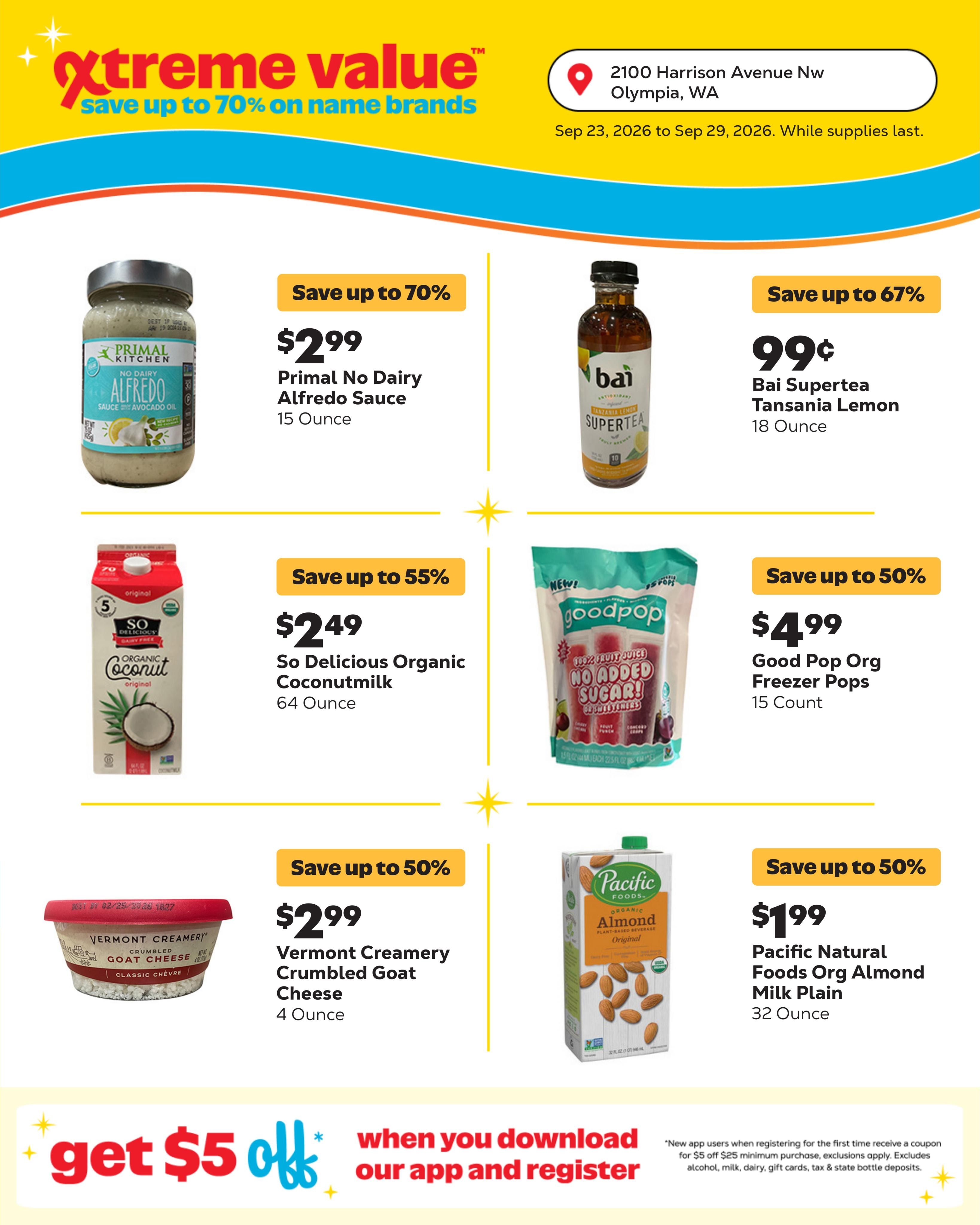 Grocery Outlet (Olympia Area, WA) Weekly Ad September 23 - 29, 2026
