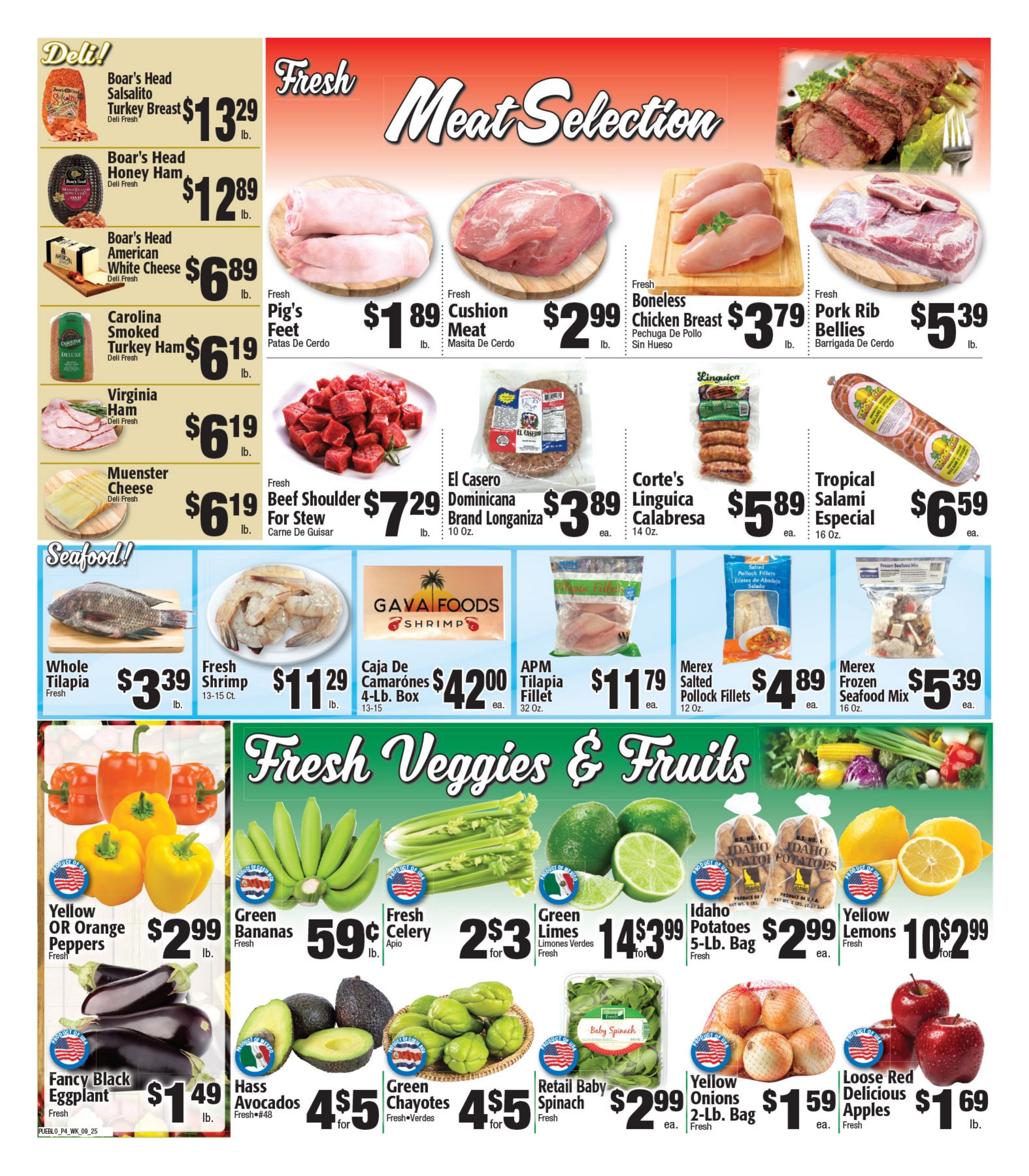 Pueblo Meat Market (880 Mt. Prospect Avenue, Newark, NJ) Weekly Ad September 26 - October 2, 2026
