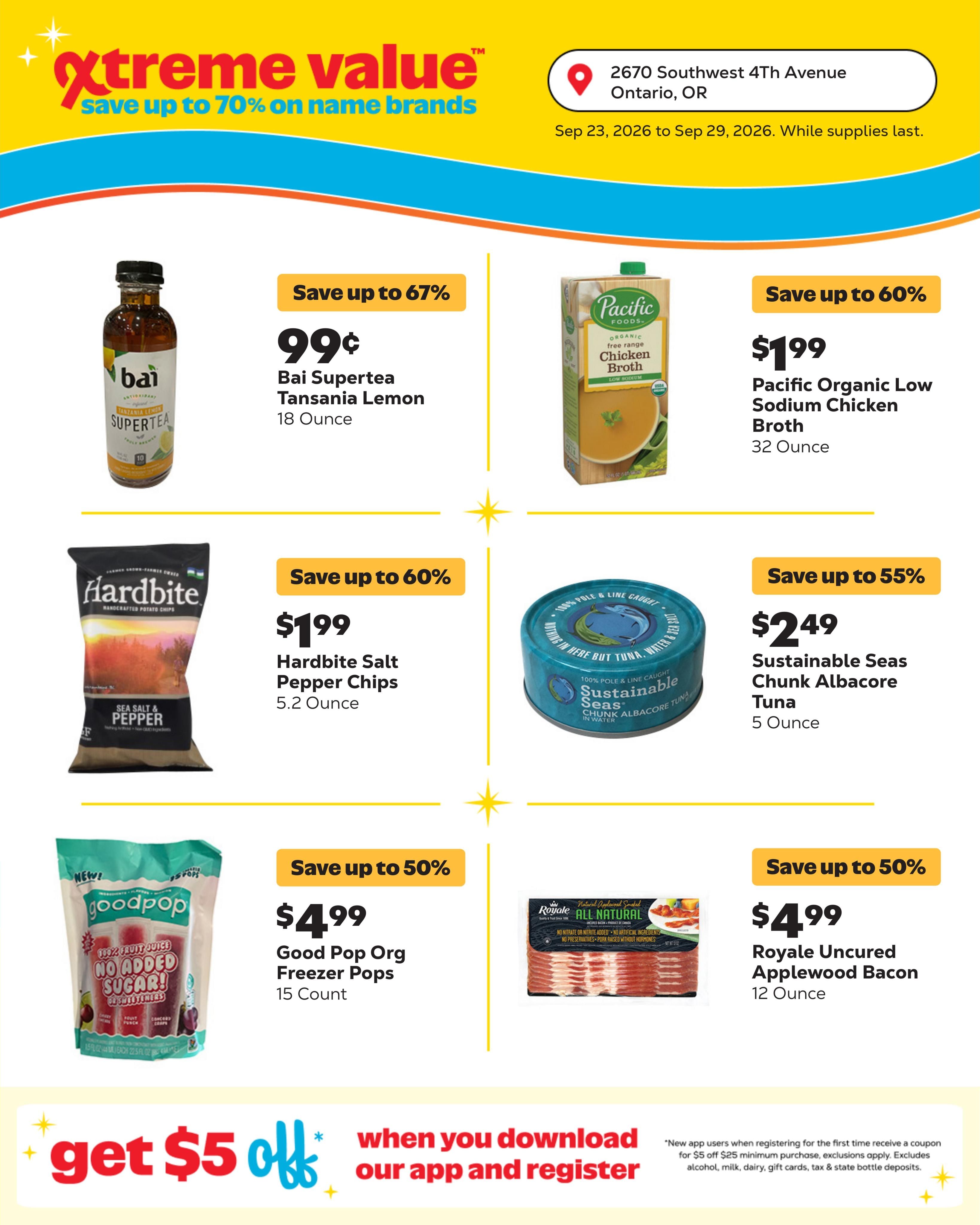 Grocery Outlet (Ontario Area, OR) Weekly Ad September 23 - 29, 2026