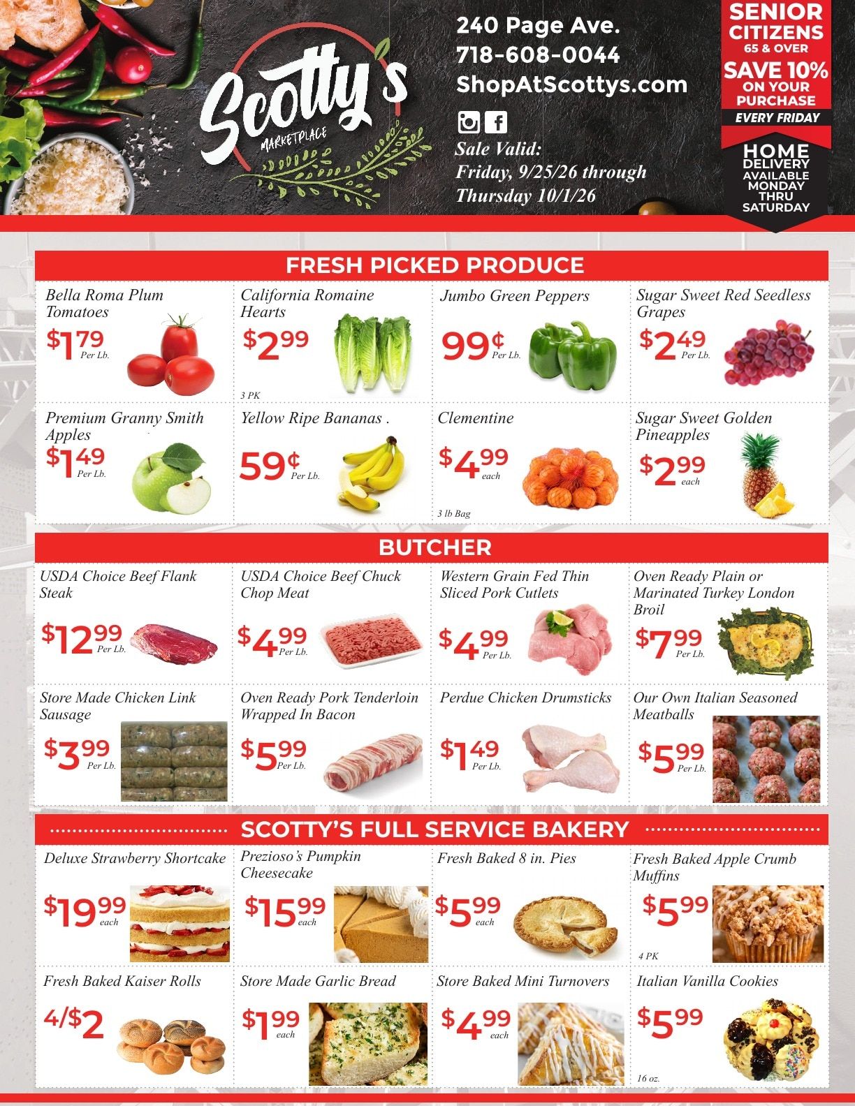 Scotty's Marketplace Weekly Ad September 25 - October 1, 2026