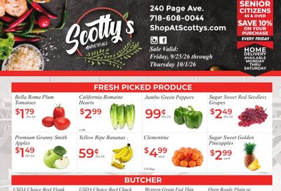Scotty's Marketplace Weekly Ad September 25 - October 1, 2026