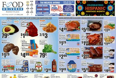 Food Universe (760 Melrose Ave., Bronx, NY) 09/25 - 10/01 Preview Weekly Ad September 25 - October 1, 2026