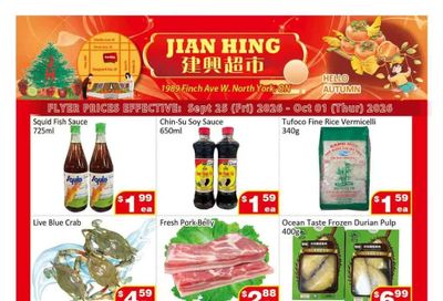 Jian Hing Supermarket (North York) Flyer September 25 to October 1