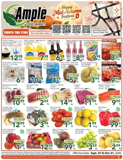 Ample Food Market (North York) Flyer September 25 to October 1