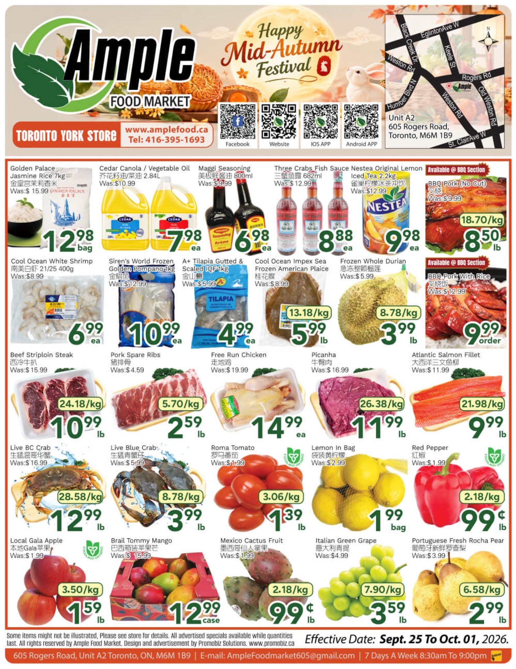 Ample Food Market (North York) Flyer September 25 to October 1