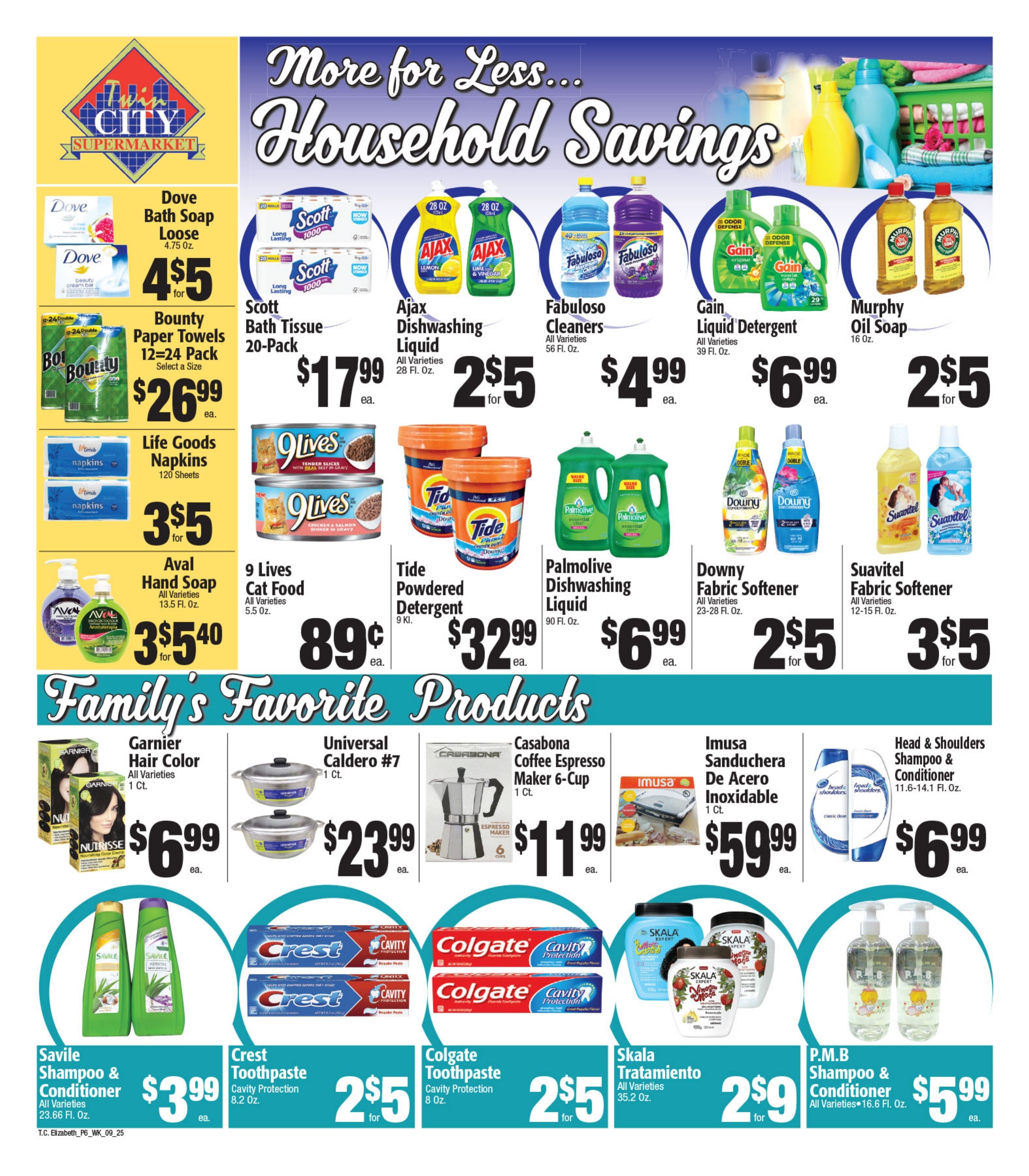 Twin City Supermarket (1016 Sherman Avenue, Elizabeth, NJ) Weekly Ad September 26 - October 2, 2026