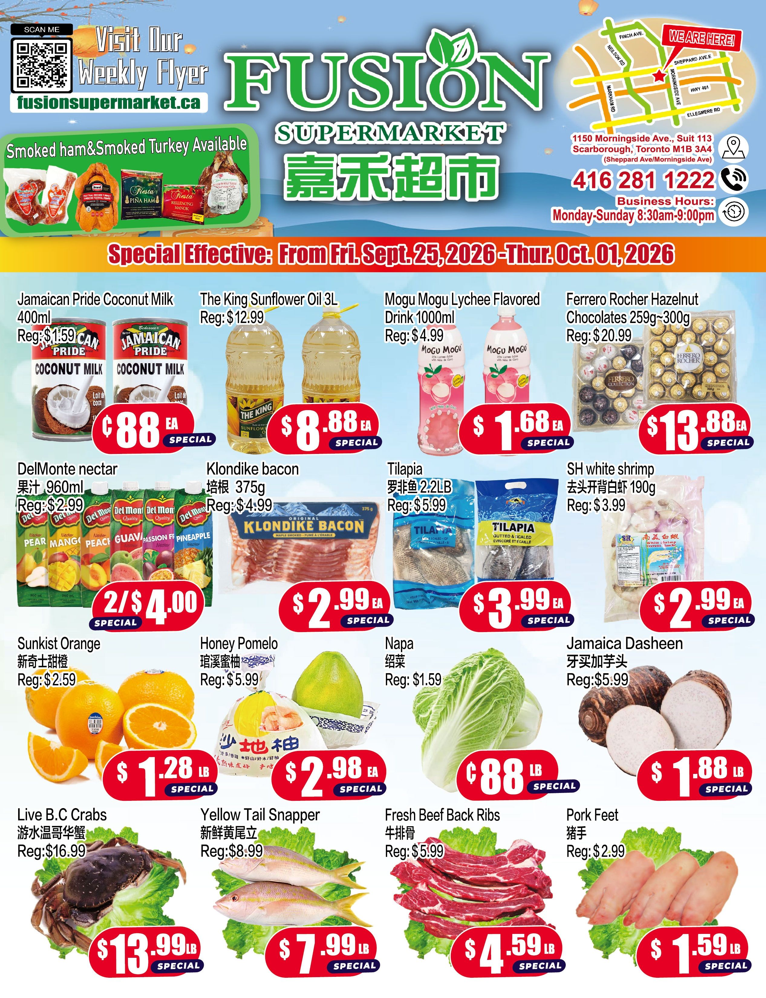 Fusion Supermarket (Scarborough) Flyer September 25 to October 1