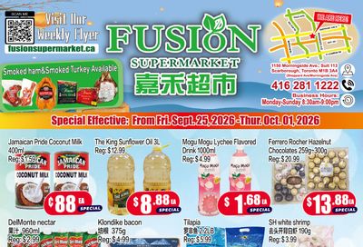 Fusion Supermarket (Scarborough) Flyer September 25 to October 1