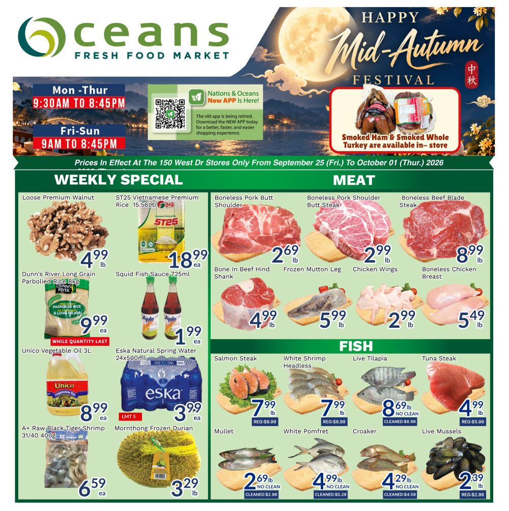Oceans Fresh Food Market (Brampton) Flyer September 25 to October 1