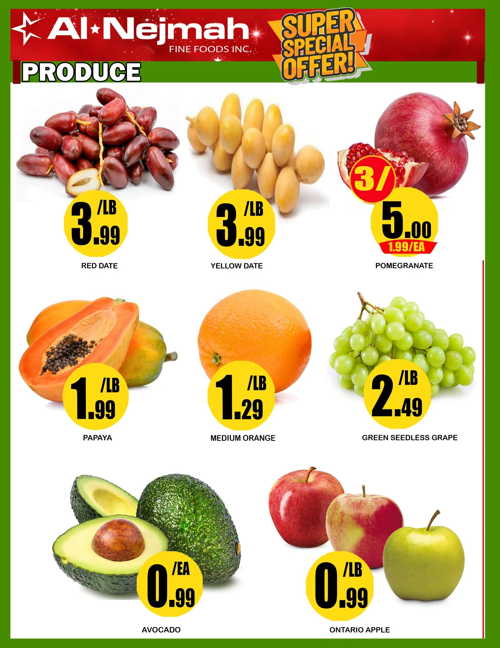 Alnejmah Fine Foods Inc. Flyer September 25 to October 1