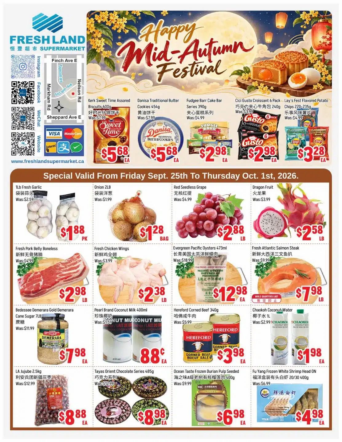 FreshLand Supermarket Flyer September 25 to October 1