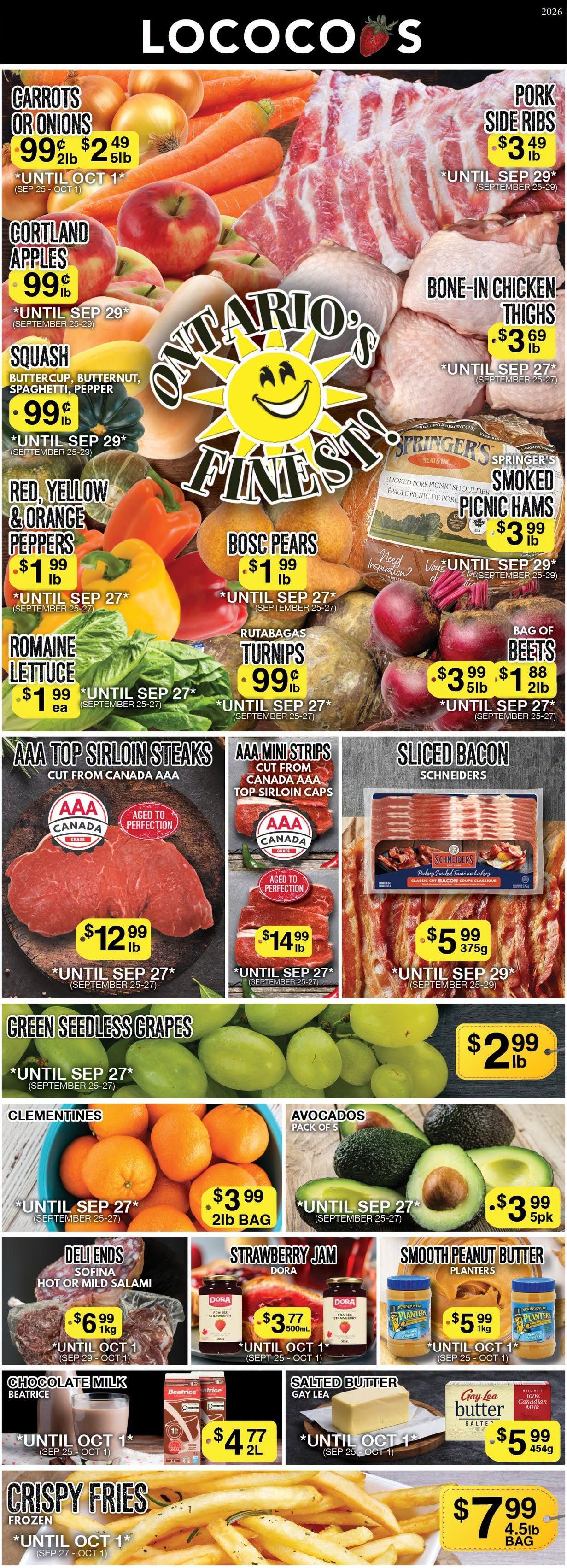 Lococo's Flyer September 25 to 27