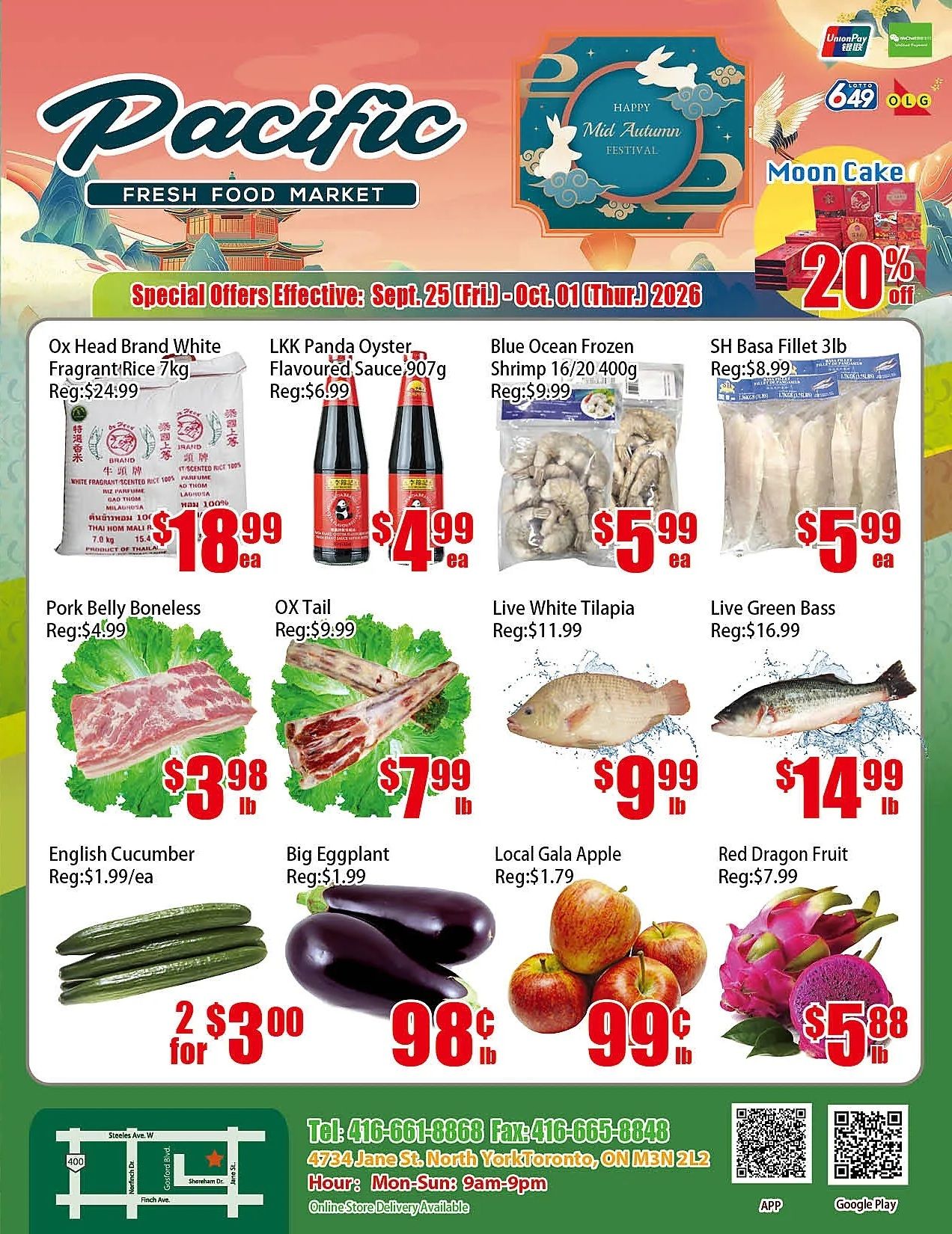 Pacific Fresh Food Market (North York) Flyer September 25 to October 1