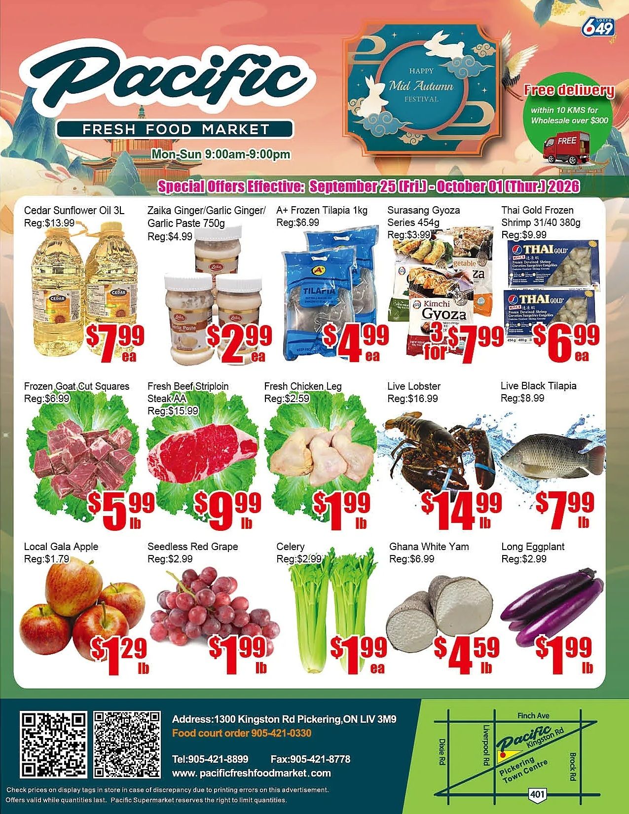 Pacific Fresh Food Market (Pickering) Flyer September 25 to October 1
