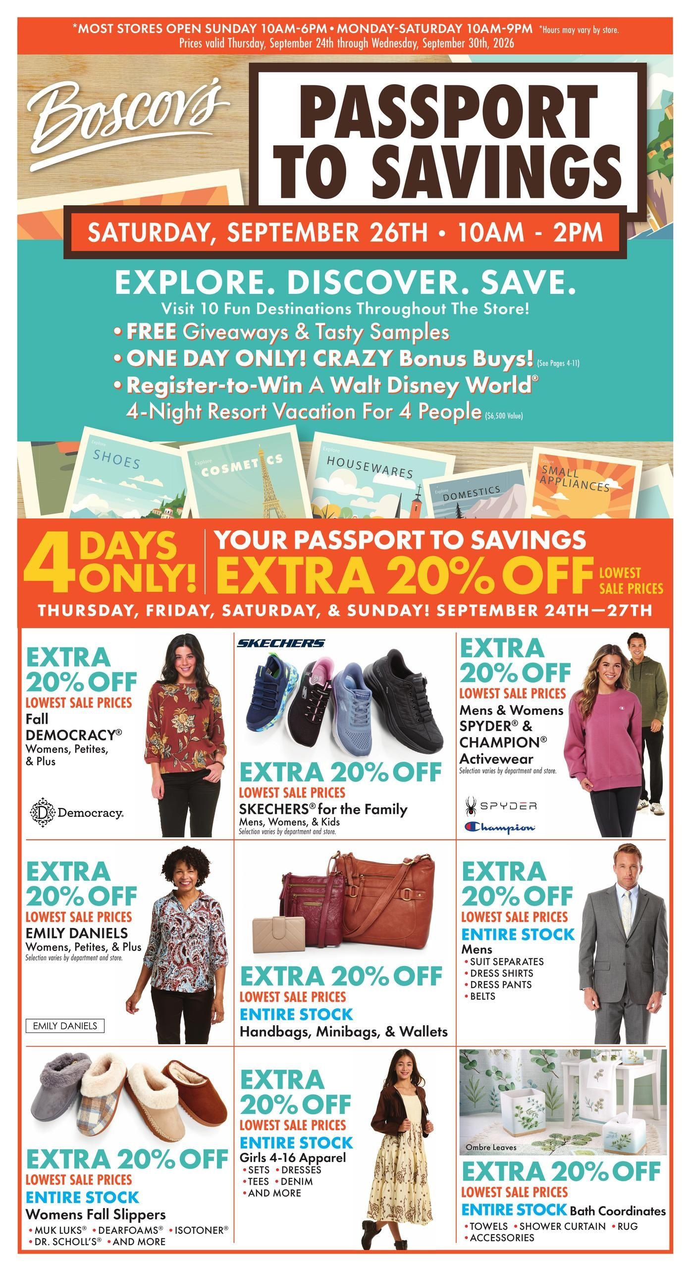 Boscov's Boscov’s Weekly Weekly Ad September 24 - 30, 2026