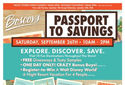 Boscov's Boscov’s Weekly Weekly Ad September 24 - 30, 2026