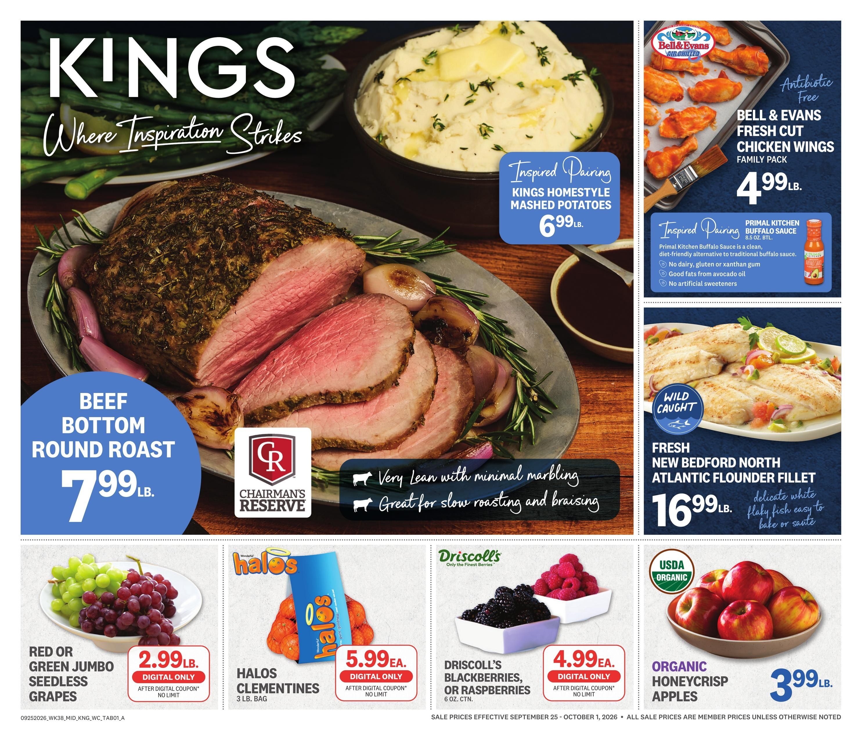 Kings Food Markets Weekly Ad September 25 - October 1, 2026