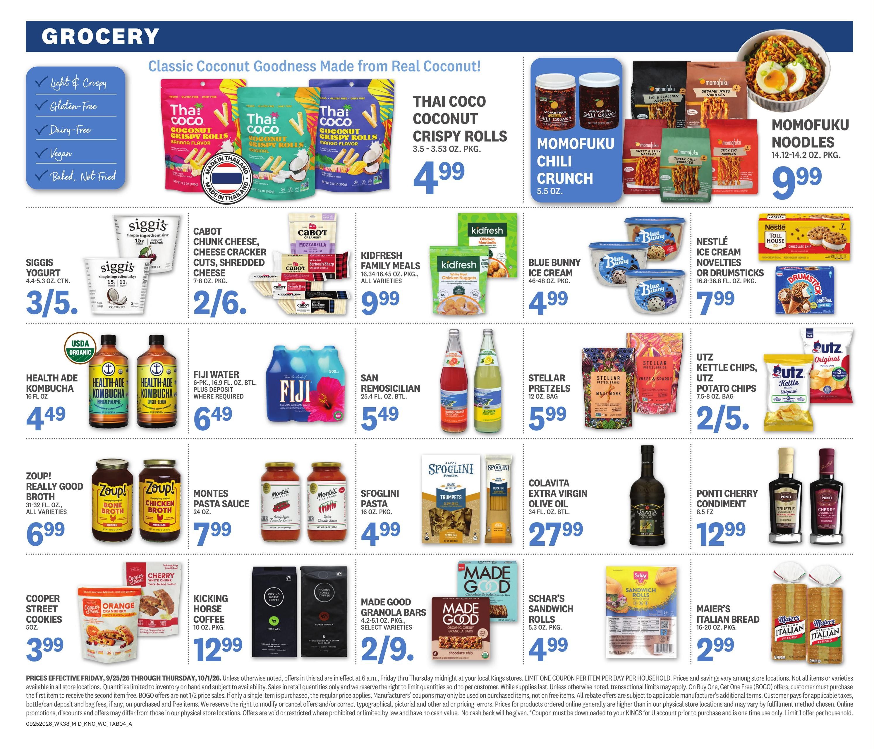 Kings Food Markets Weekly Ad September 25 - October 1, 2026