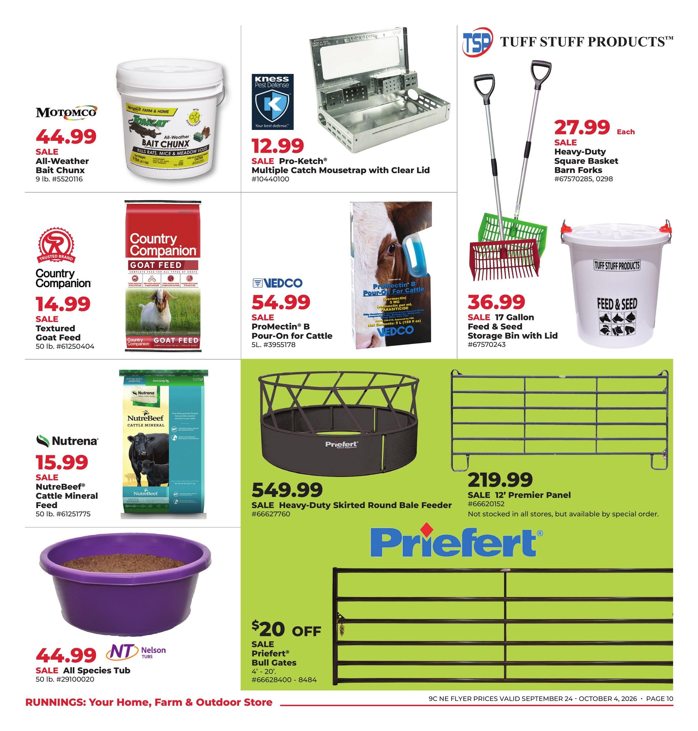 Runnings (Athol Area, MA) October Kick-Off! Weekly Ad September 24 - October 4, 2026