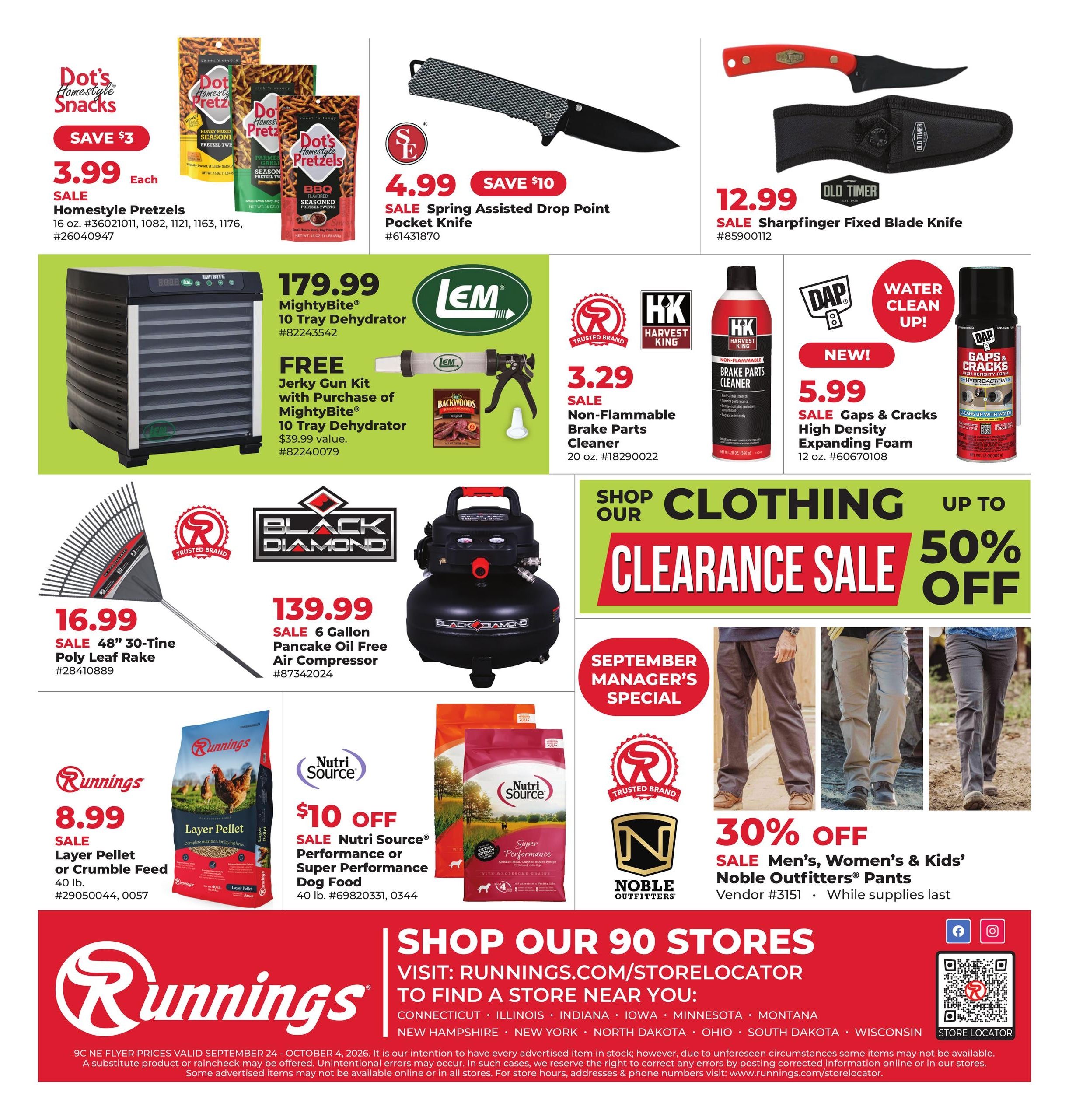 Runnings (Athol Area, MA) October Kick-Off! Weekly Ad September 24 - October 4, 2026