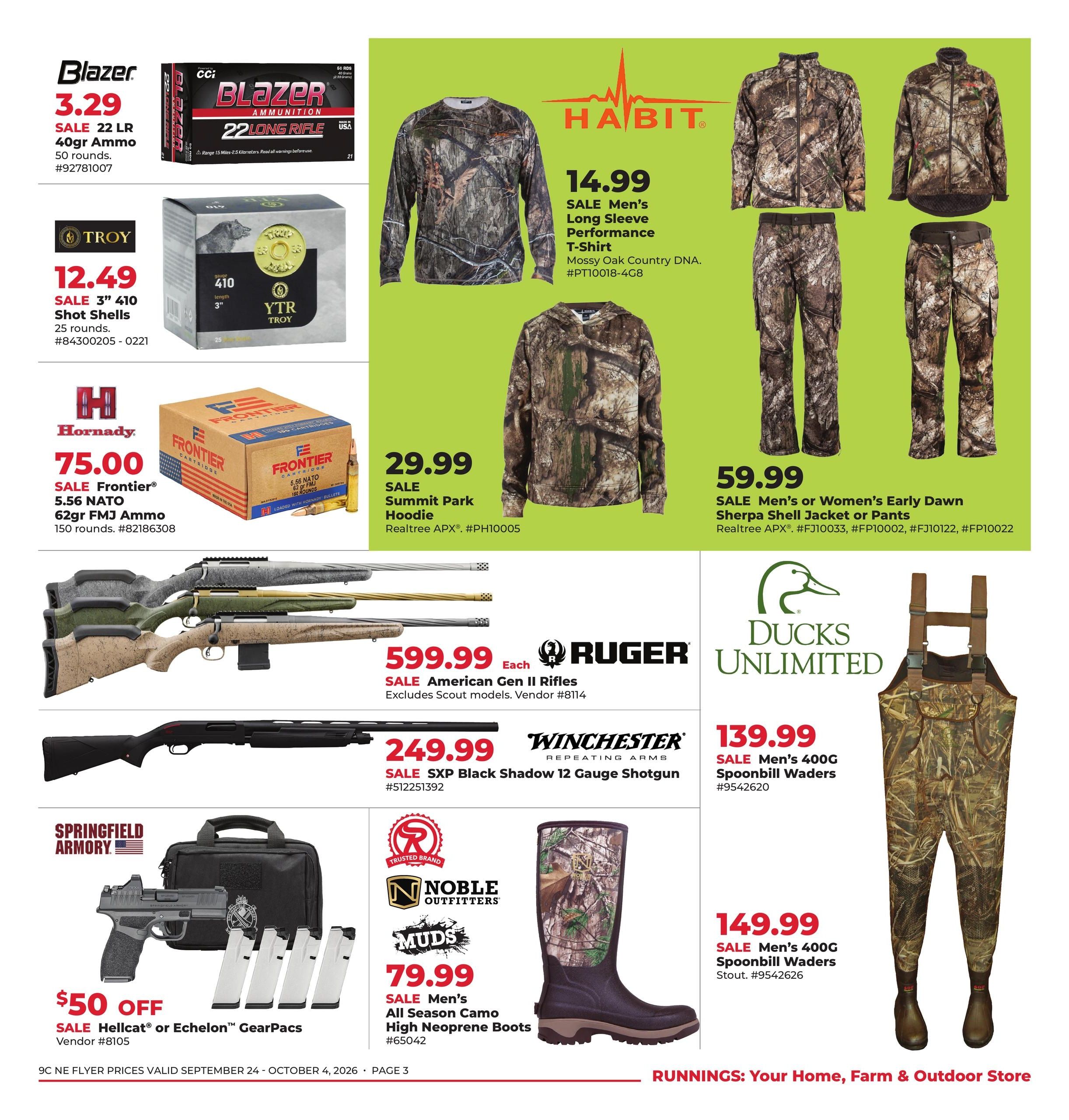 Runnings (Athol Area, MA) October Kick-Off! Weekly Ad September 24 - October 4, 2026