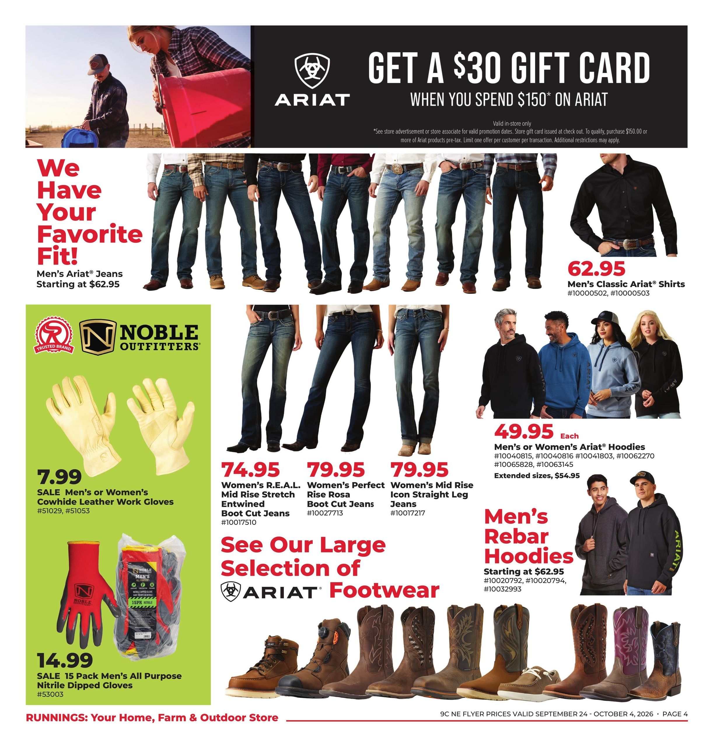 Runnings (Athol Area, MA) October Kick-Off! Weekly Ad September 24 - October 4, 2026