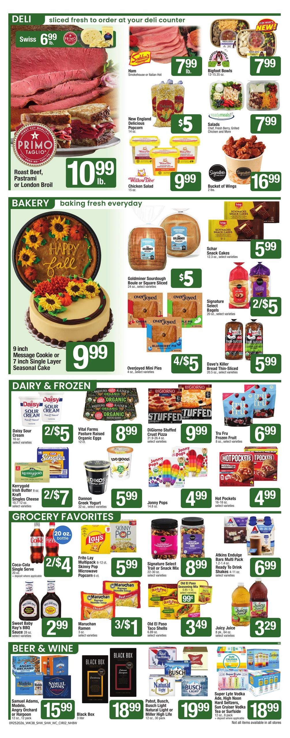Shaw's (Athol Area, MA) Weekly Ad September 25 - October 1, 2026
