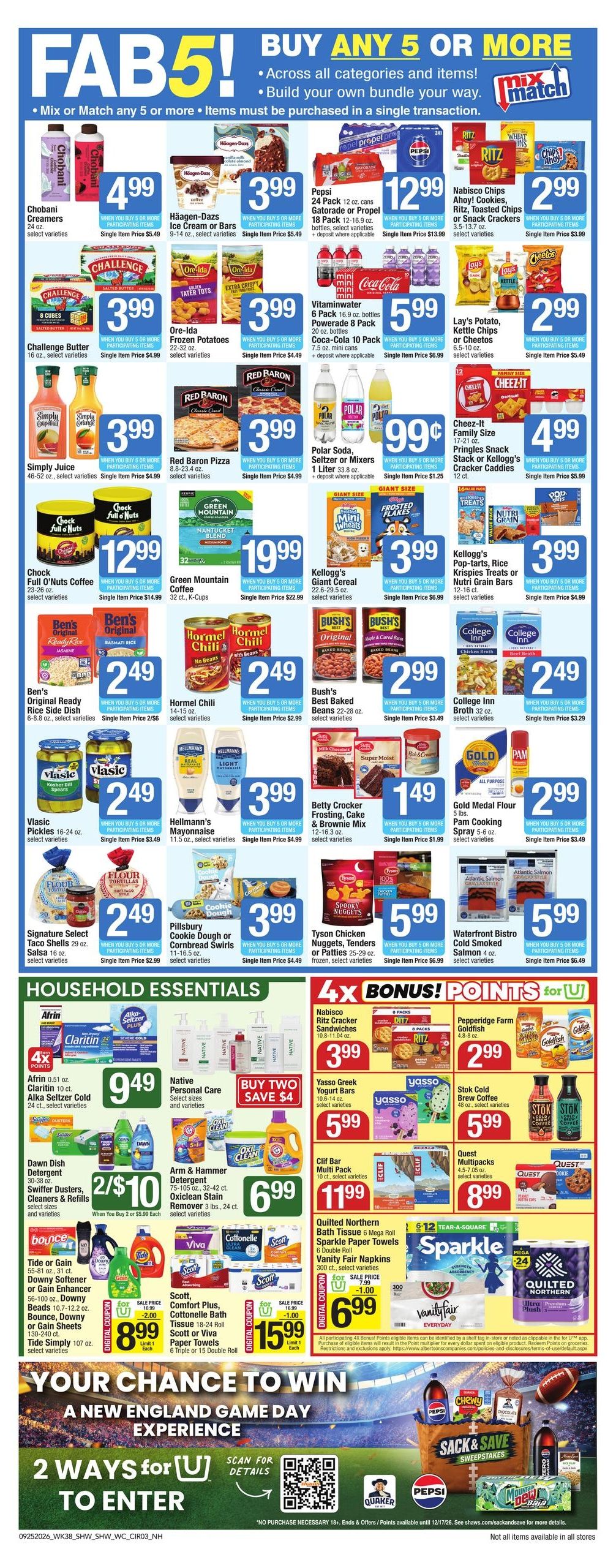Shaw's (Athol Area, MA) Weekly Ad September 25 - October 1, 2026