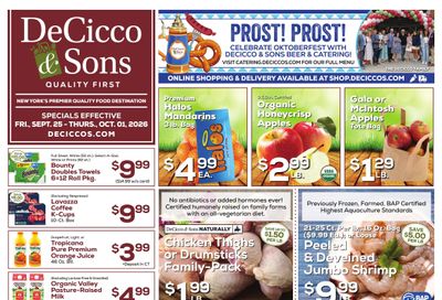 DeCicco & Sons Weekly Ad September 25 - October 1, 2026