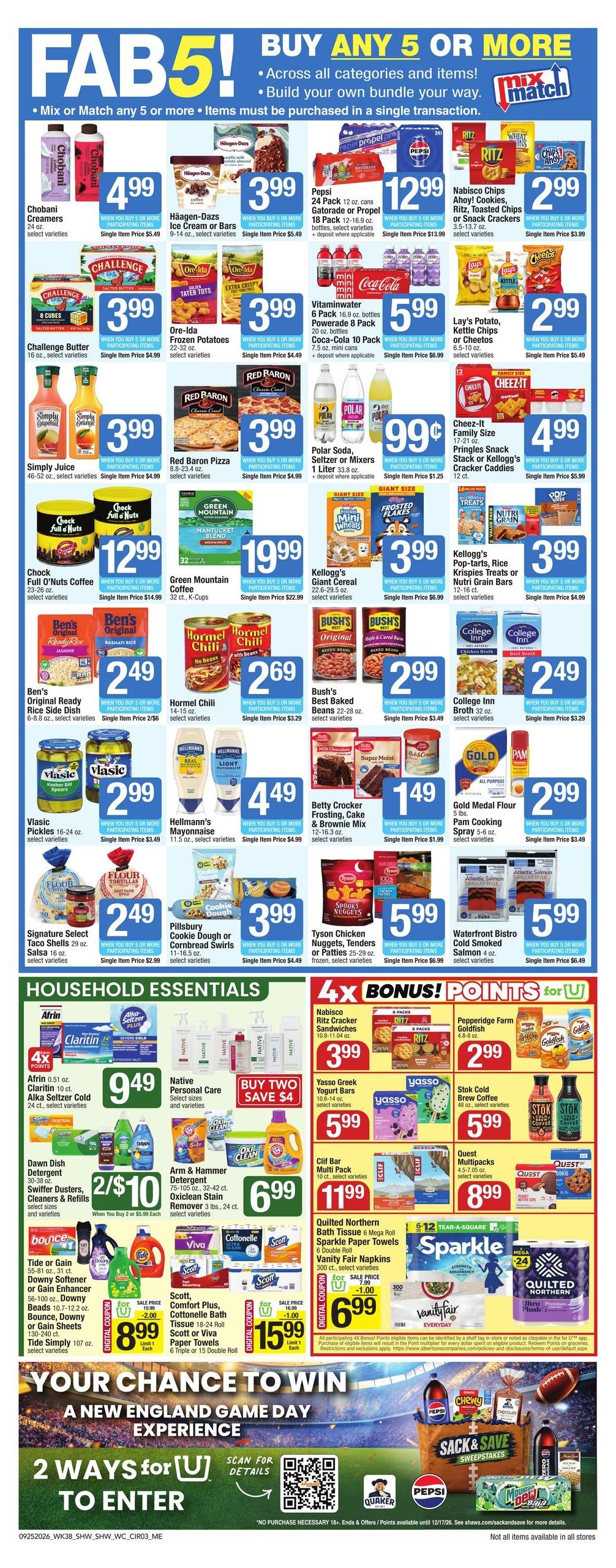 Shaw's (Augusta Area, ME) Weekly Ad September 25 - October 1, 2026